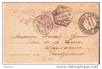 Por132a/ Bahnpost Lourenco Marques 1908, Schweiz (Lausanne)r - Lourenco Marques