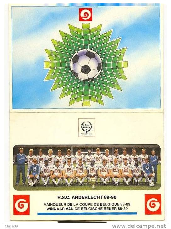 001071/72/73  -  Calendrier Saison 1989-1990 Division 1 Football R.S.C.  ANDERLECHT - Andere & Zonder Classificatie