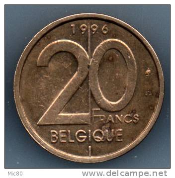 Rare! Belgique 20F 1996 Légende Française Sup - 20 Francs