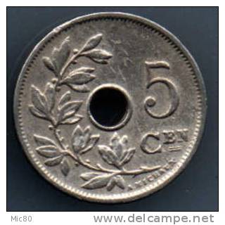 Belgique 5 Cts 1910 Légende Flamande Ttb - 5 Cent