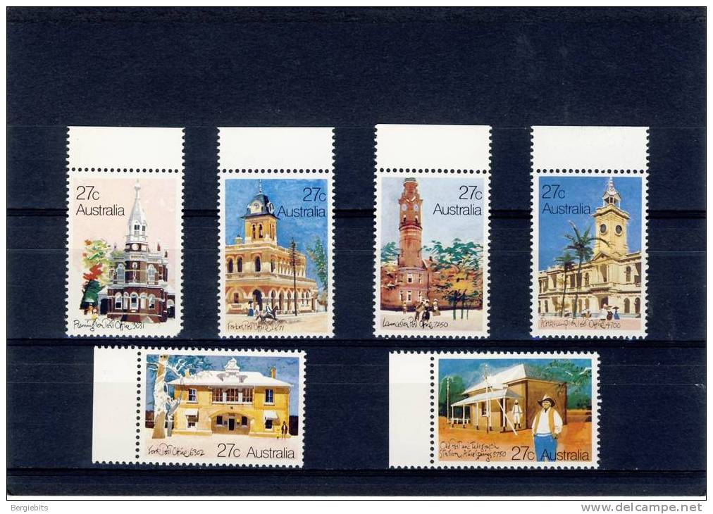 1982 Australia Old Post Offices In Australia Complete  Set Of 6 Stamps All MNH - Ongebruikt