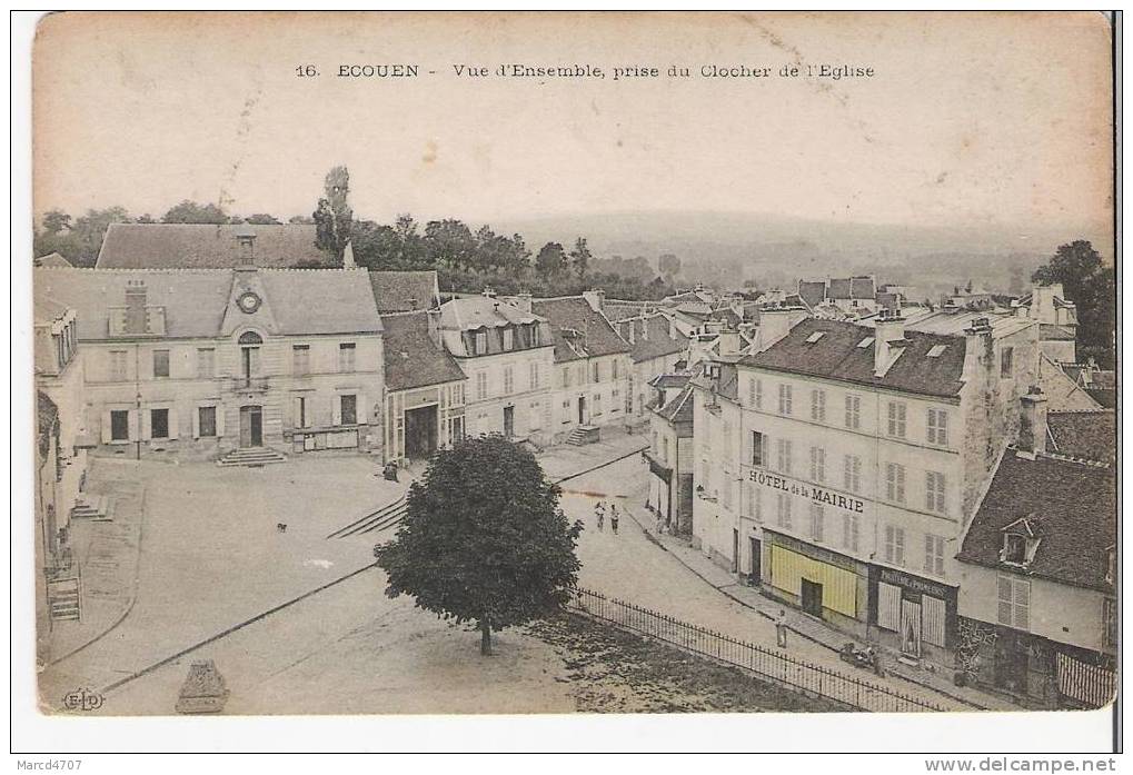 ECOUEN 95 Vue D'ensemble Prise Du Clocher Hotel De La Mairie Editions ELD - Ecouen