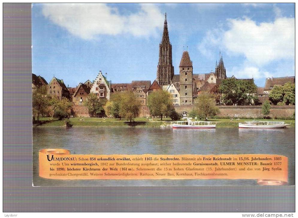 Germany - Ulm - Donau - Blick Auf Die Stadtmauer, Metzgerturm Und Das Ulmer Munster - Ulm