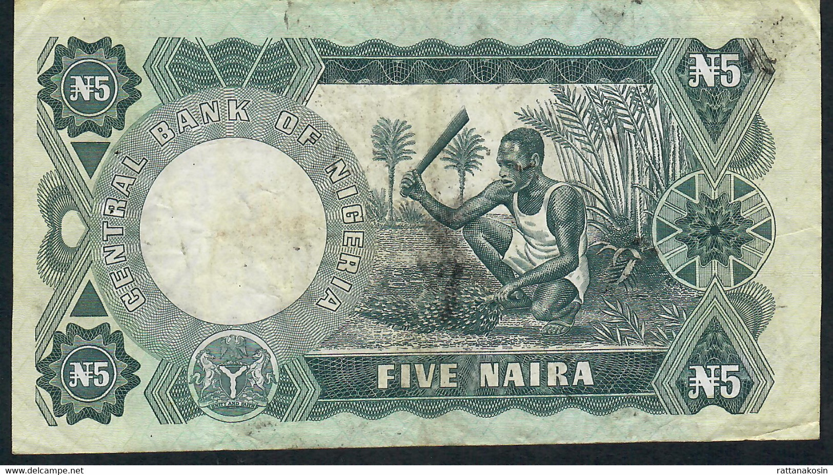 NIGERIA P16b    5    NAIRA     1973-78   SIGNATURE  2    * FINE * - Nigeria
