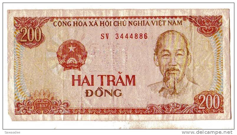 BILLET VIETNAM - P.100 - 1987 - 200 DONG - HO CHI MINH - Vietnam