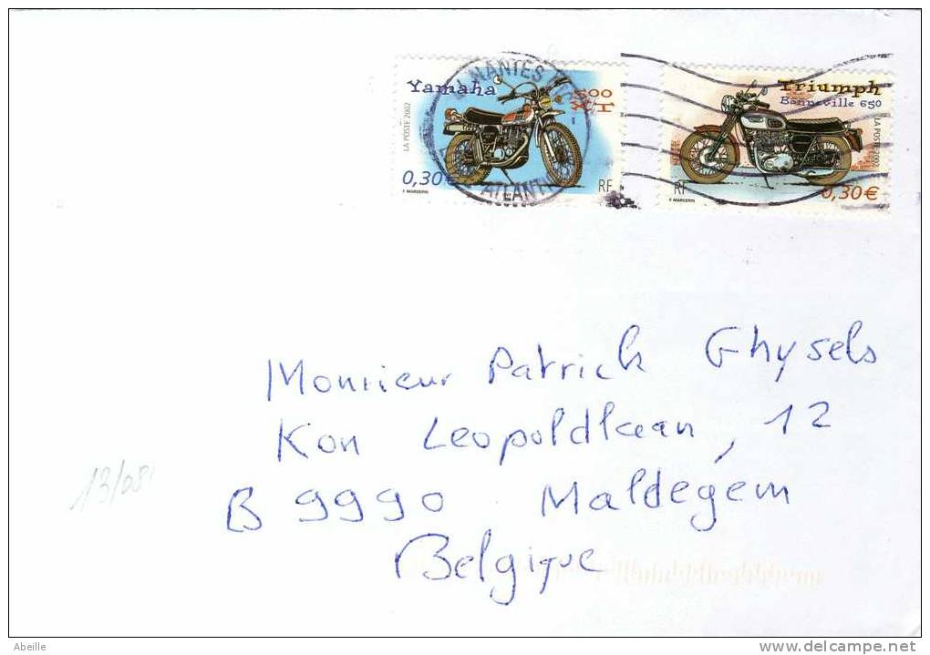 13.081  LETTRE  FRANCE - Motos