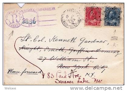 Can055a/ KANADA -  Einschreibe-Maschinenstempel Montreal P.O.Sta.B 1925 - Briefe U. Dokumente