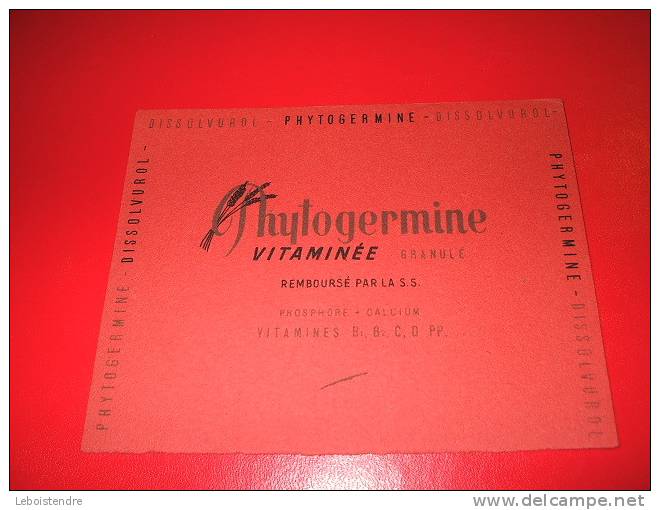 BUVARD : PHYTOGERMINE-TAILLE: 13.5 X10.5CM - Drogerie & Apotheke