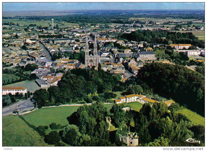 Carte Postale 44. Machecoul  Et Le Chateau De Barbe-Bleue Vue D´avion Trés Beau  Plan - Machecoul