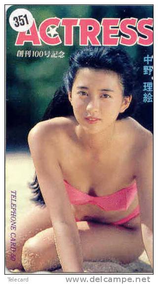 Télécarte Japan EROTIQUE (351) ACTRESS * CINEMA Sexy Lingerie Femme  EROTIC Japan Phonecard - EROTIK - EROTIEK  BIKINI - Fashion