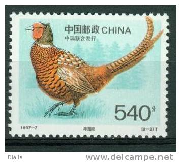 China Chine 1974, Yv. 3475, Faisan Oiseau - Bird Pheasant MNH ** - Gallináceos & Faisanes