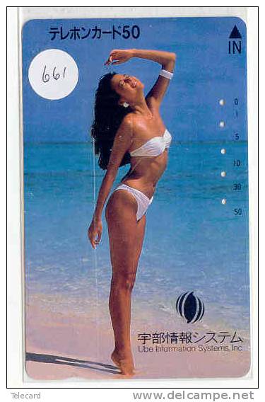 Telefonkarte Télécarte Japon EROTIQUE (661) Sexy Femme * EROTIC  Phonecard - EROTIK - EROTIEK - BATHCLOTHES - Mode