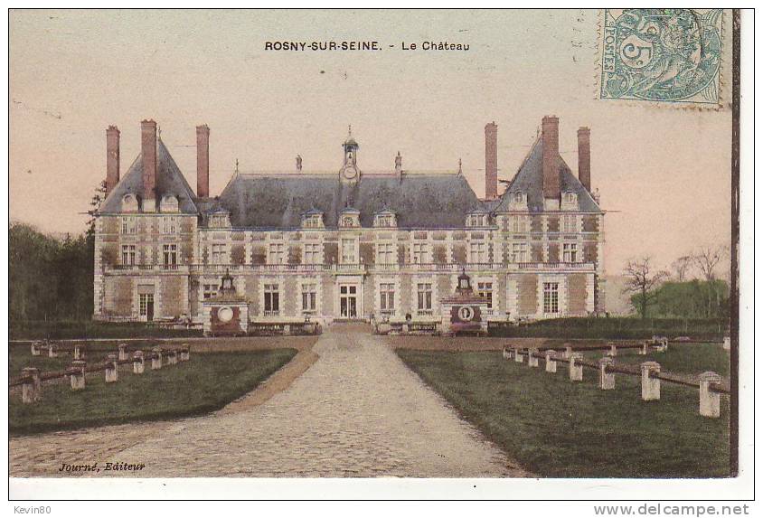 78 ROSNY SUR SEINE Le Château Cpa Couleur - Rosny Sur Seine