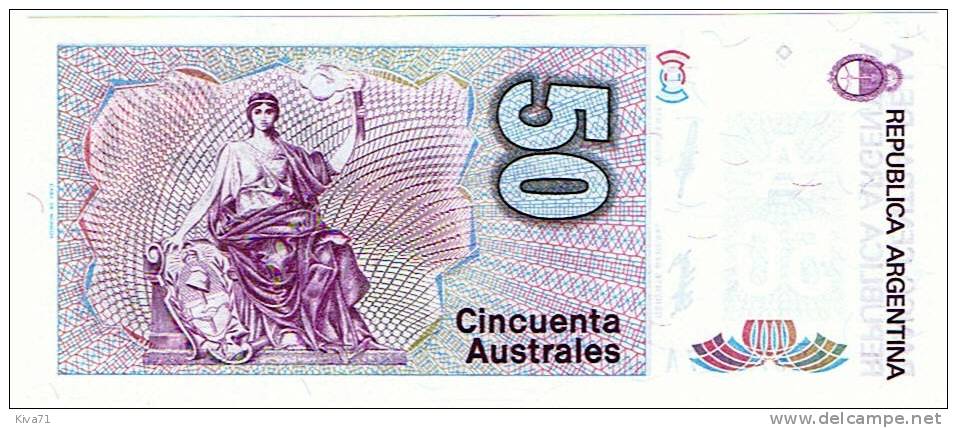 50 Australes     "ARGENTINE"     UNC      Ble 4 - Argentinien