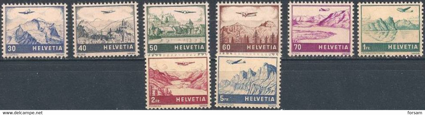 SWITZERLAND..1941..Michel #  387-394...MLH...MiCV - 100 Euro. - Ungebraucht