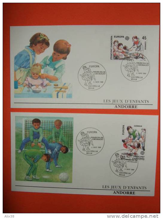 EUROPA 1989. 3 ENVELOPPES 1er Jour ( Andorre ) - 1989