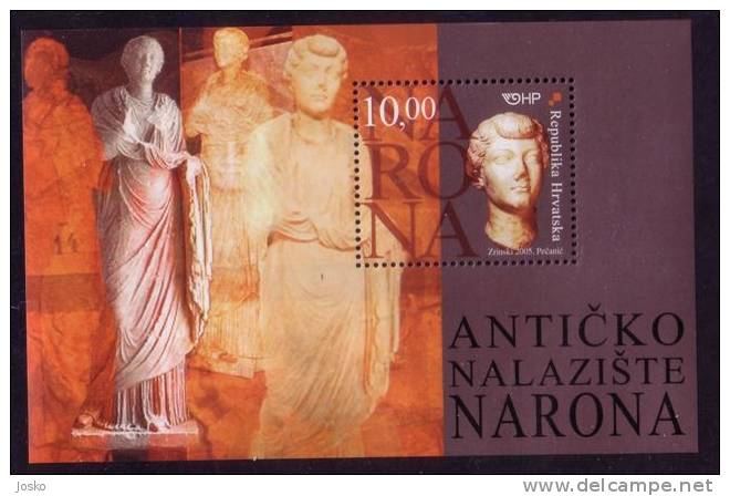 NARONA ( Croazia Bloc MNH** ) Roman Mitologia Latin Mythology Ancient Rome Roman Site Italy Roma Romans Italia Sculpture - Mitologia