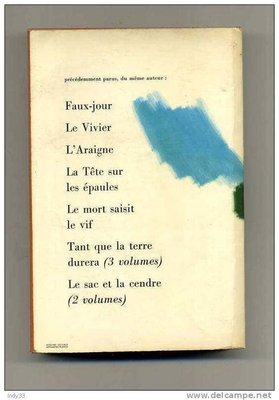 - TANT QUE LA TERRE DURERA TOME I . PAR  H. TROYAT .. LE LIVRE DE POCHE N°1350/1351    1965 - Schwarzer Roman