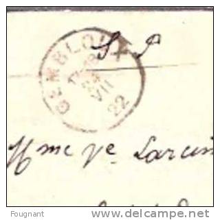 BELGIQUE::1922:lettre De GEMBLOUX Pour Velaine S/Sambre.Oblit.GEMBLOUX. - Covers & Documents