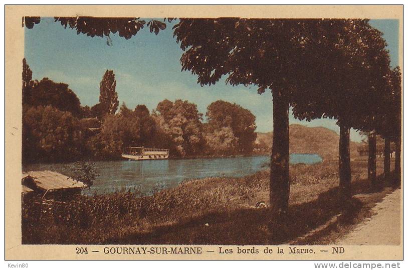 93 GOURNAY SUR MARNE Les Bords De La Marne Cpa Couleur - Gournay Sur Marne