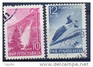 YU 1949-570-1 PLANICA YUGOSLAVIA, 2v, Used - Oblitérés