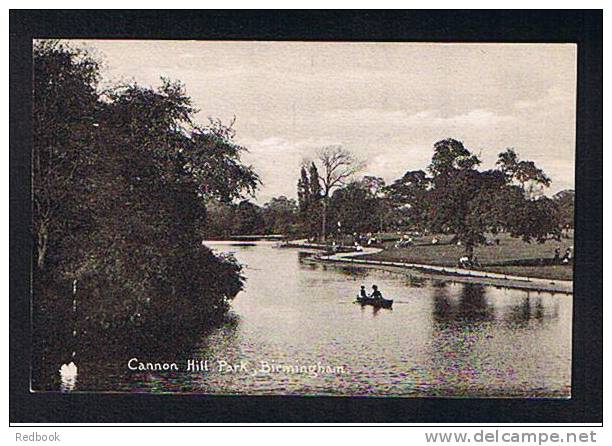 Early Postcard Rowing Boat Cannon Hill Park Birmingham Warwickshire - Ref 259 - Birmingham