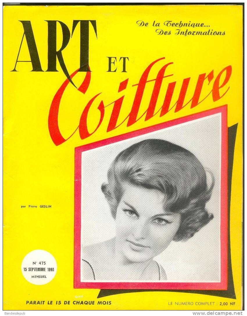 Art Et Coiffure N°475 - Revue Professionnelle - 1961 ( Coiffeur Technique Geneviève Noblet Supplément ) - Mode