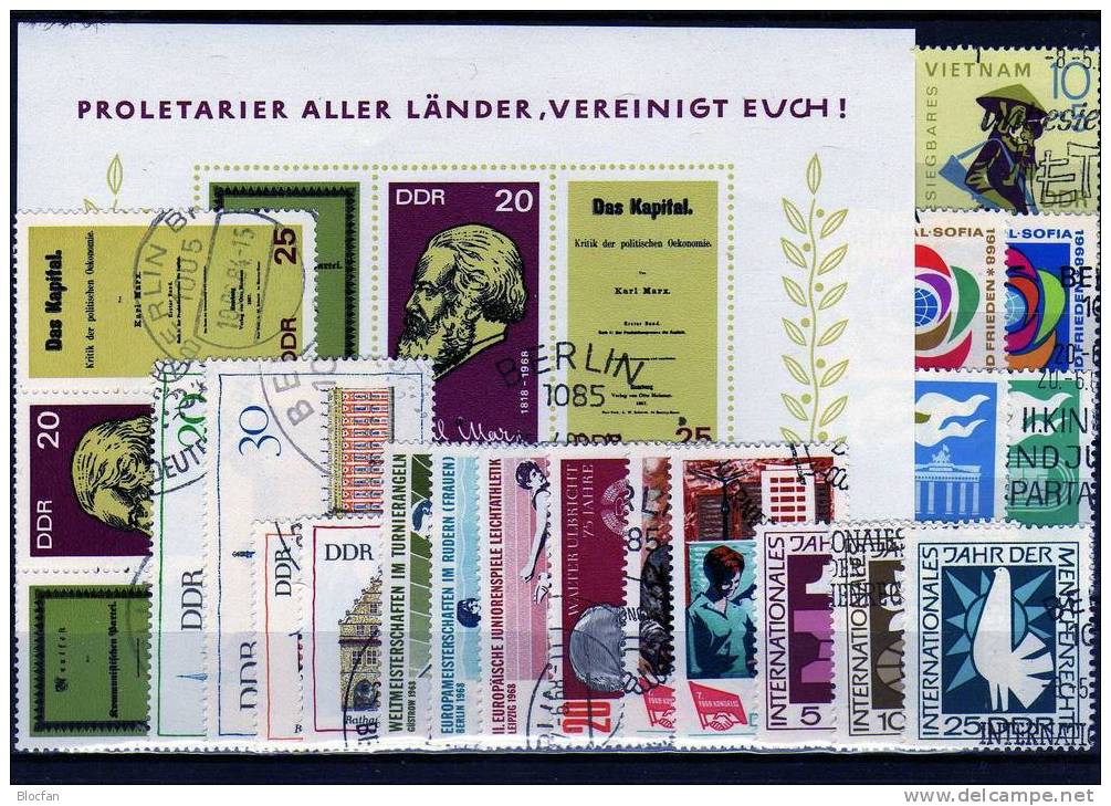 DDR 1335/0-1432/3 O Jahrgang 1968 Winter-Olympiade Bis Pioniere 31 Ausgaben 63€ - Colecciones (en álbumes)