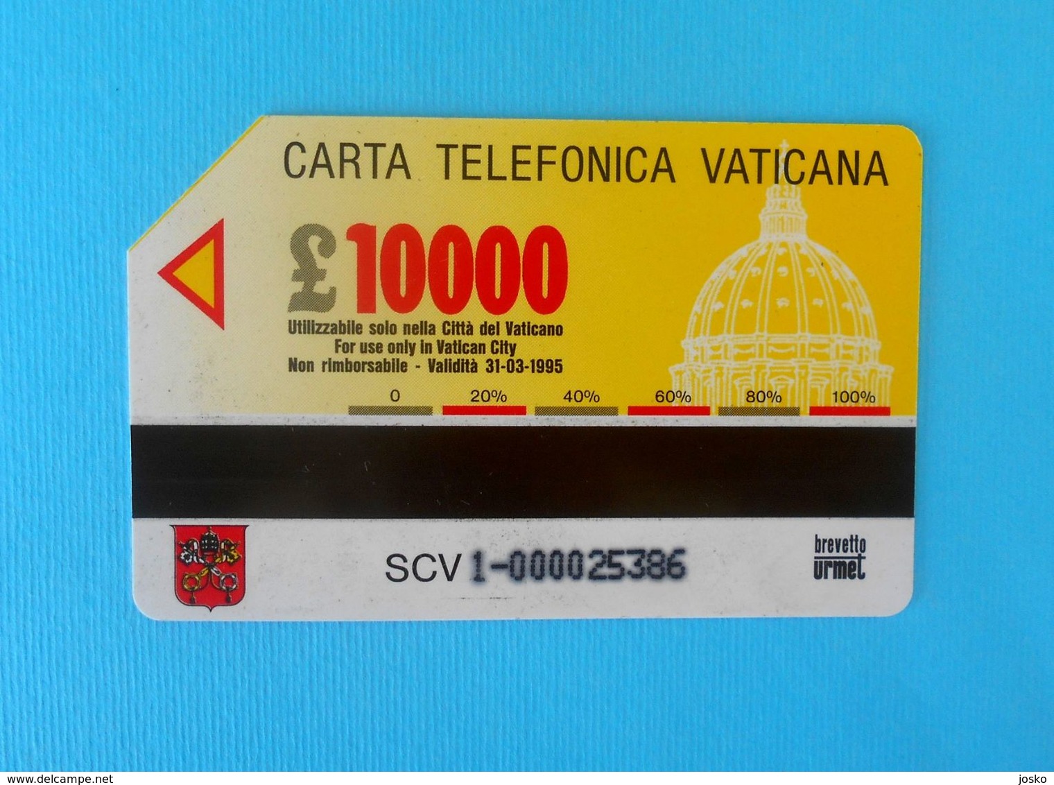 VATICAN SCV 1 - Assisi Per La Pace ( Vatican ) * Stamps On Card Church Stamp On Cards Timbre Timbres Eglise Kirche - Vaticaanstad