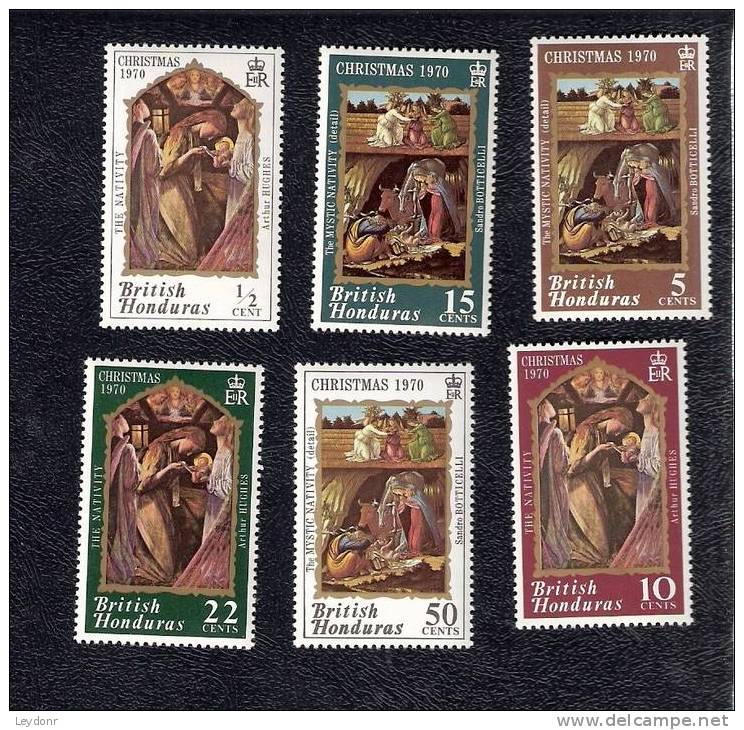 British Honduras - Christmas 1970 - Scott # 263-268 Mint Never Hinged - Honduras Británica (...-1970)