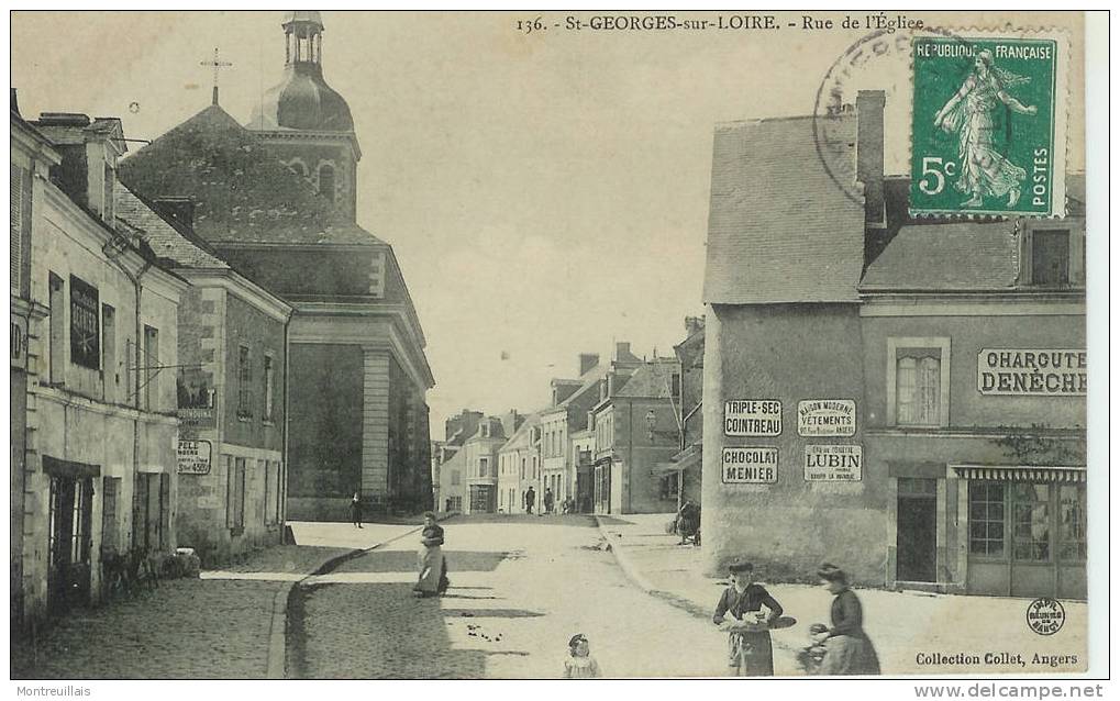 SAINT GEORGES SUR LOIRE, (49) Rue De L'église, écrite, Timbrée - Saint Georges Sur Loire