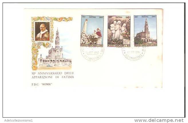 15132)lettera F.d.c Poste Vaticane Con 50£ + 30£ +200£ Fatima  Da Città Del Vaticano A Città Il 13-10-1967 - Briefe U. Dokumente