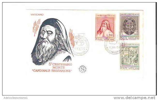 15142)lettera F.d.c Poste Vaticane Con 130£+90£+40£ Card. Bessarione Da Città Del Vaticano A Città Il 28-11-1972 - Briefe U. Dokumente