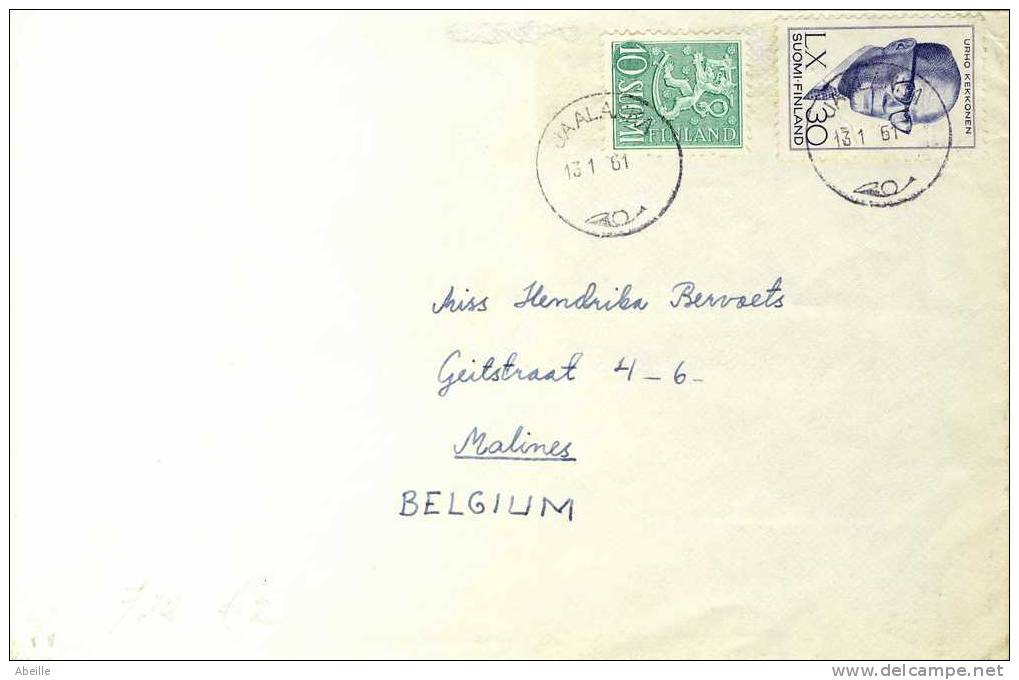 F22  LETTRE  POUR LA BELGIQUE - Storia Postale