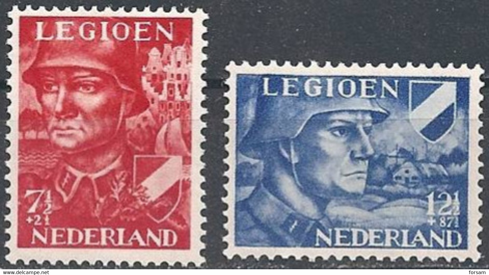 NETHERLANDS..1942..Michel #  402-403...MLH. - Unused Stamps