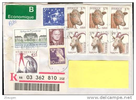 SWEDEN REGISTERED COVER SENT TO POLAND 1995 - Lettres & Documents