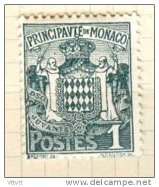 MONACO, 1924-1933, N° 73**, Charnière Sur Fragement (Yvert Et Tellier) Armoiries - Autres & Non Classés