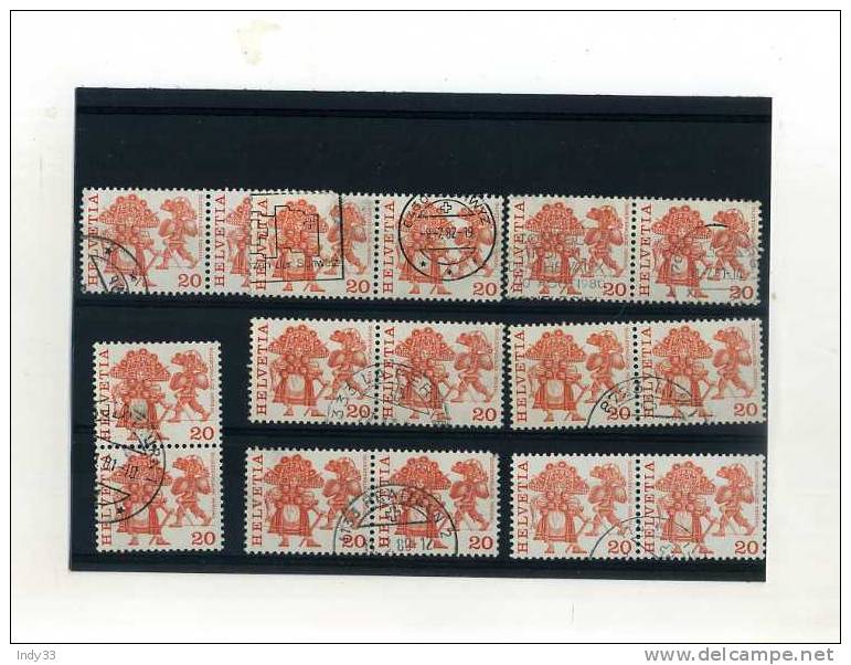 - ENSEMBLE DE TIMBRES  DE SUISSE . VARIETES . - Variétés