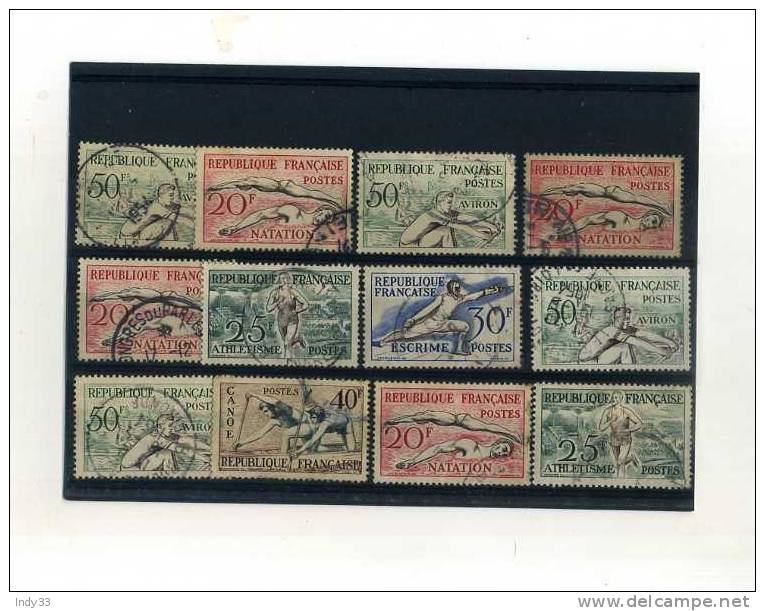 -  FRANCE 1950/59  . TIMBRES SUR LES J.O. DE 1952 . - Ete 1952: Helsinki