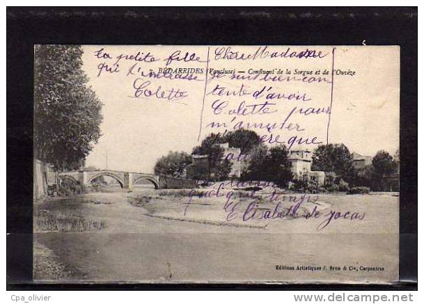 84 BEDARRIDES Confluent De La Sorgue Et De L'Ouvèze, Vue Générale, Pont, Ed Brun 7, 1915 - Bedarrides