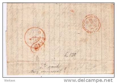 GBP004/ Baumwollbörse Liverpool Nach Kempten 2 D Paid 1852 , Rate 15 D For Newspaper (mit Textinhalt) - Lettres & Documents