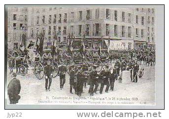 Jolie Repro CP Ancienne Catastrophe Du Dirigeable République Funérailles Des Victimes à Versailles Transport Des Corps - Rampen