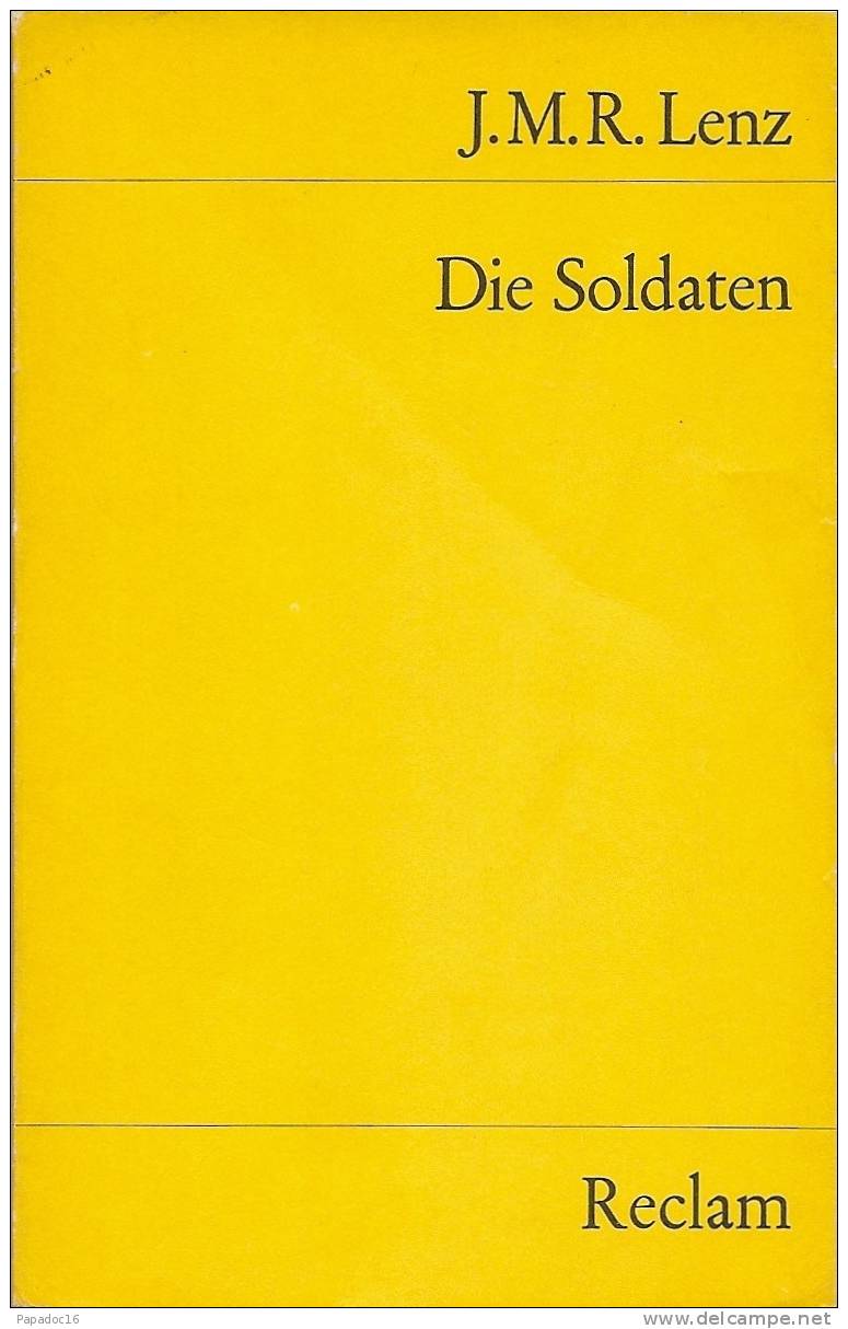 Die Soldaten, Eine Komödie V. J. M. R. Lenz - Nachwort Von Mandferd Windfuhr - Reclam 1971 - Theatre & Scripts