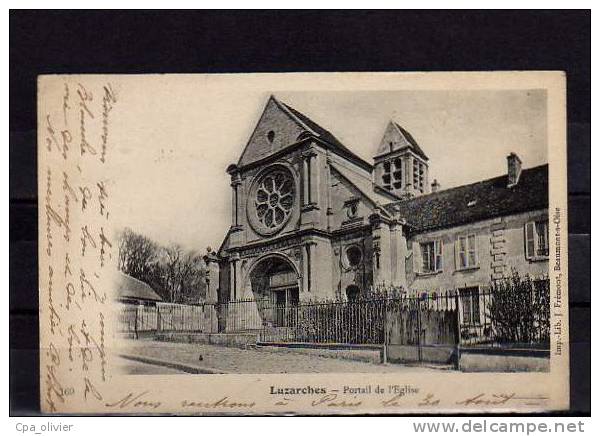95 LUZARCHES Eglise, Portail, Ed Frémont 169, 1904 - Luzarches
