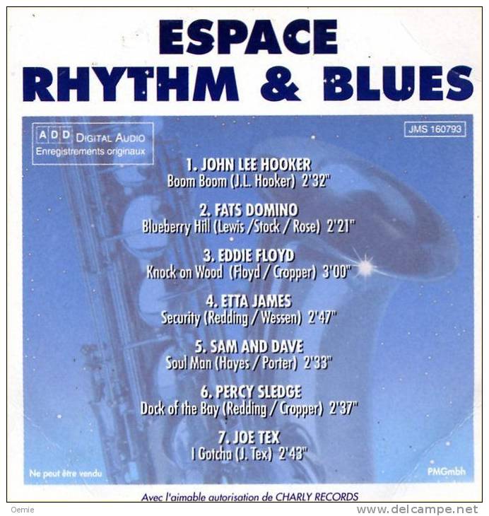 ESPACE  RHYTHM & BLUES   °°  CD   SINGLE  DE COLLECTION   7  TITRES  VOLUME 2 - Blues