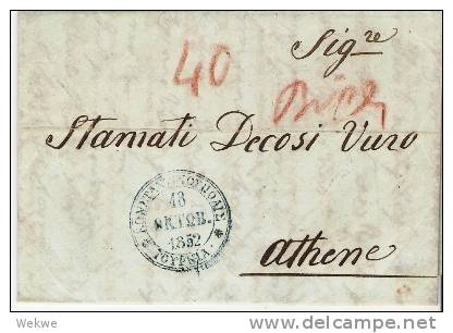 Gr-P005/  Griechenland - . Gr. P.A. 1852 Nach Athen (Mit Inhalt) - ...-1861 Prephilately