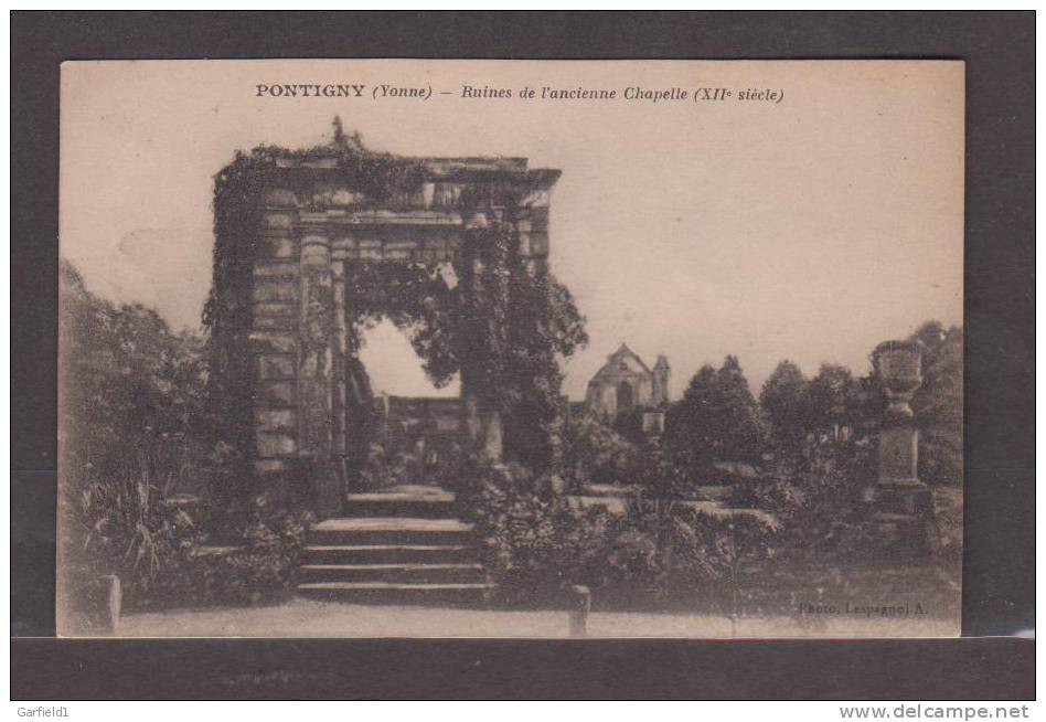Pontigny   (H551)    Ruines De I´ancienne Chapelle  (XII´siécle) - Pontigny