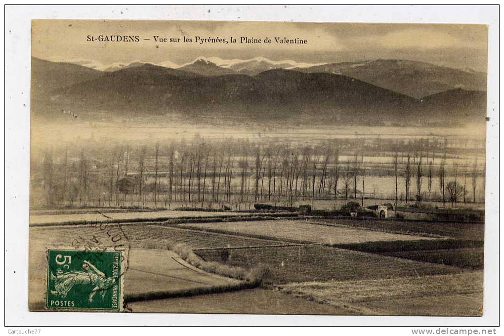 K12 - SAINT-GAUDENS - Vue Sur Les Pyrénées - La Plaine Valentine (1918) - Saint Gaudens