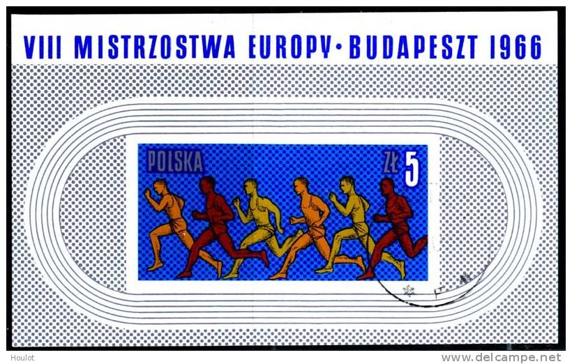 Polen  Mi. N° 1668 Block 39 Gestempelt 1960, Europäische Leichtathletik - Meisterschaft In Budapest Ungarn. - Blocks & Kleinbögen