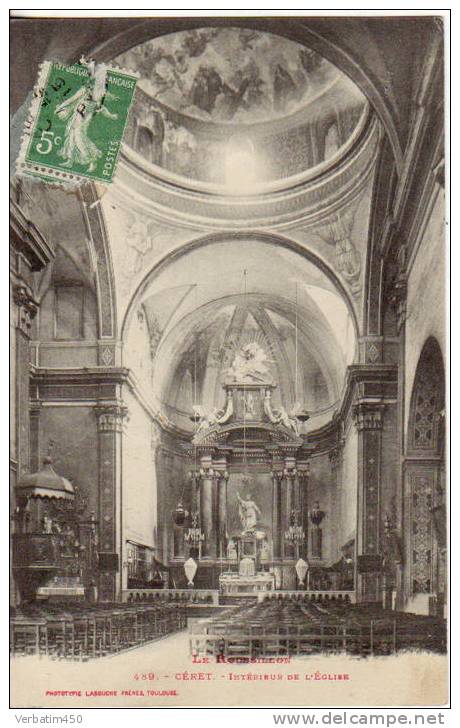 66...CERET..INTERIEUR DE L EGLISE...LABOUCHIE ..TOULOUSE - Ceret